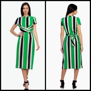 BEAUTIFUL STRIPE TWIST FRONT DRESS